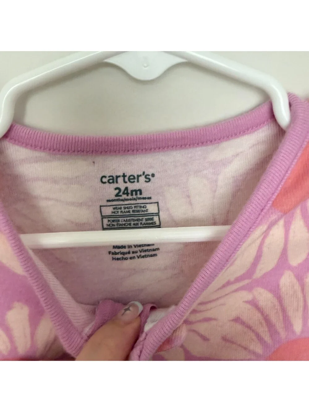 Carter's Baby Girl Daisy Footed Pajamas 24M